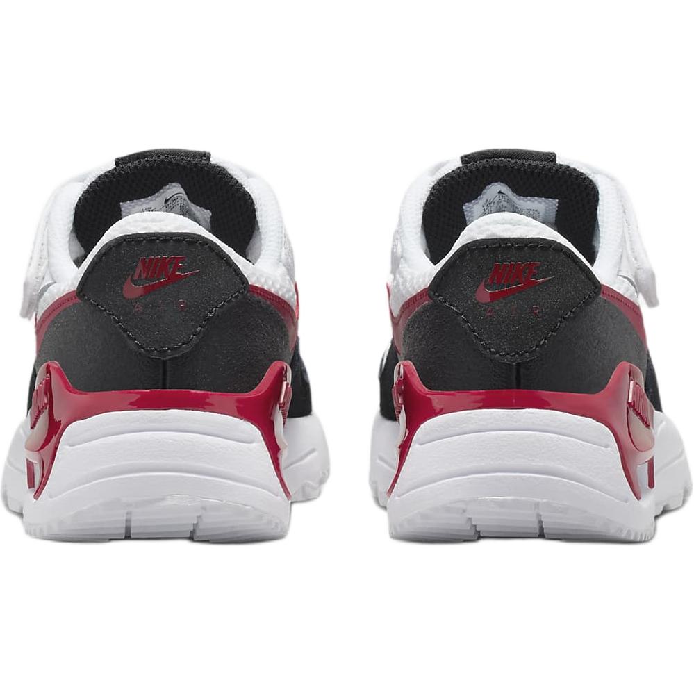 Nike Air Max SYSTM PS White Black Gym Red Kids Sneakers DQ0285-117