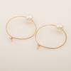 Fashion Women Faux Pearl Charm Huggie Hoop Earrings Party Jewelry Birthday Gift