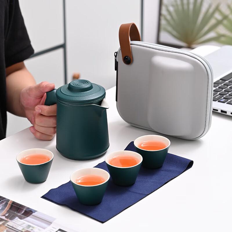 Jinge Coarse Pottery Portable Kung Fu Tea Set