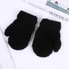 Solid Color Kids Warm Gloves Warm Full Finger Gloves New Short Gloves  Kids
