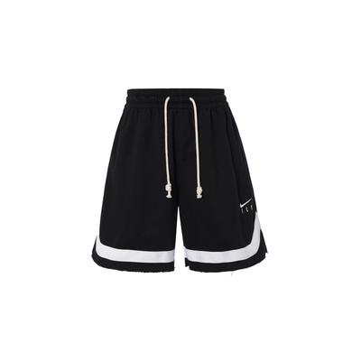Swoosh SS24 Swoosh Fly Hızlı Kuruyan Renk Bloklu Harf Logosu Baskılı Lastikli Bel Bol Basketbol Şortu Kadın şort Siyah FN0149010