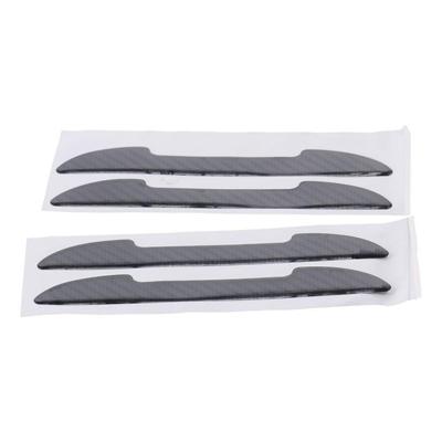 4pcs Black Carbon Fiber Door Anti-Collision Strip 14.5*1.8cm Door Corner Protector for All Cars