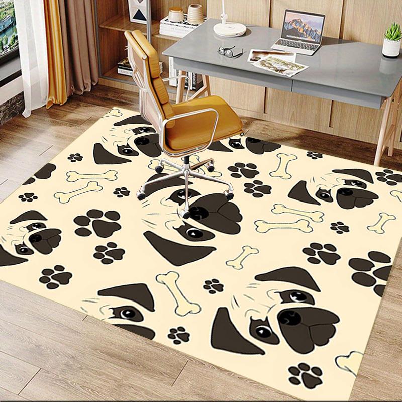 1PC Pug Bone Extra Large Non-Slip Floor carpet, Office, family, bedroom, Studio Large Area Rug,Longlasting Material-J0344