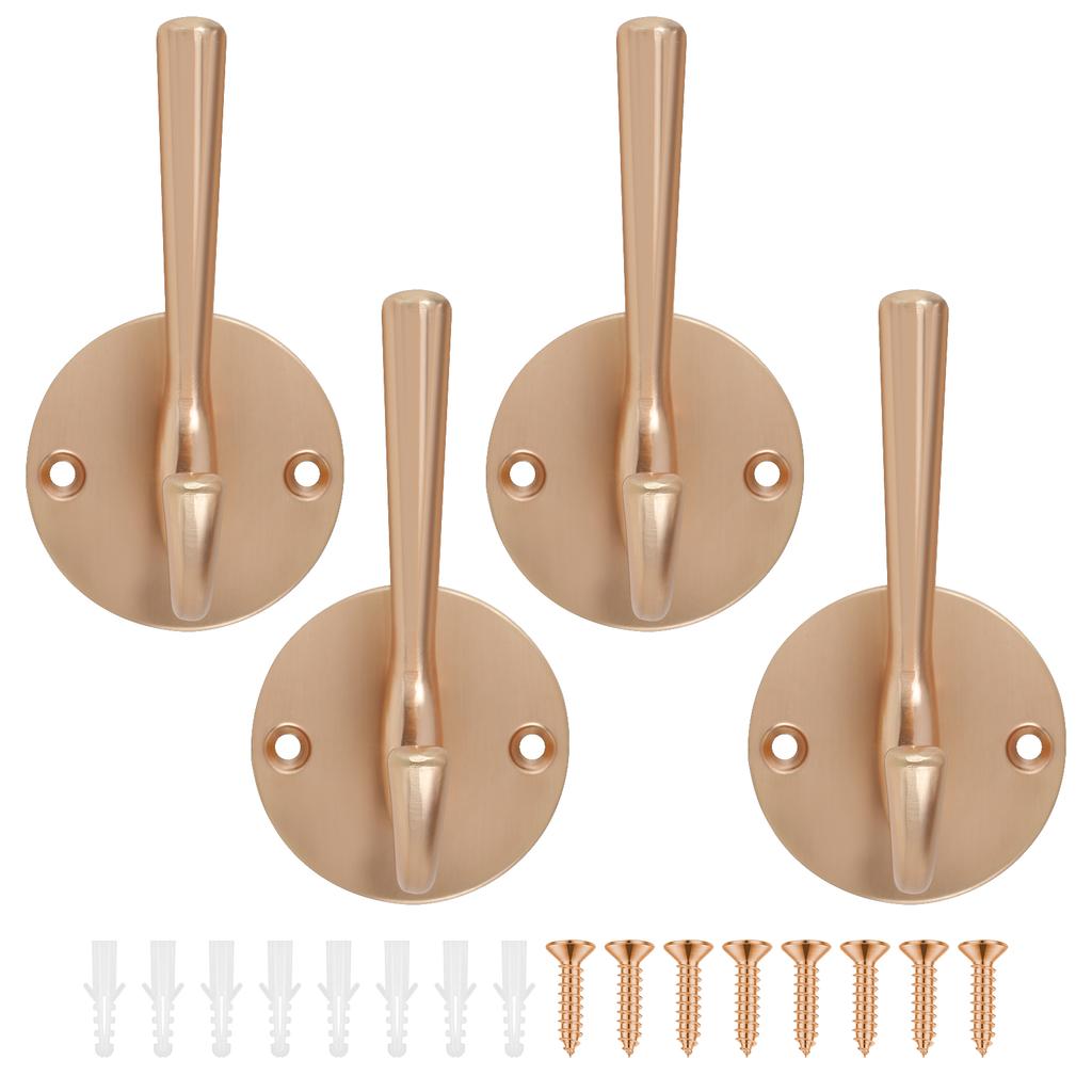 4PCS Hooks Coat Hooks Wall Mounted Clothes Hanger Storage Bedroom Towel Robe Hook for Bedroom Kitchen Balcony Entrance