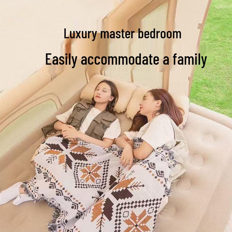 Portable Thickened Oxford Cloth Inflatable Tent for Outdoor Camping and Mountain Adventures