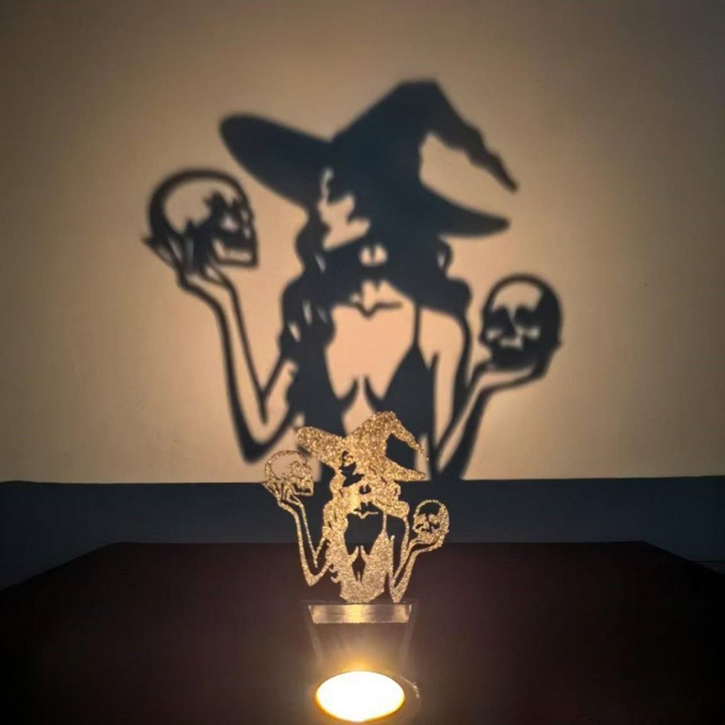 Halloween Grim Reaper Candle Holder Plastic Tabletop Decor Spooky Party Centerpiece Home Decoration