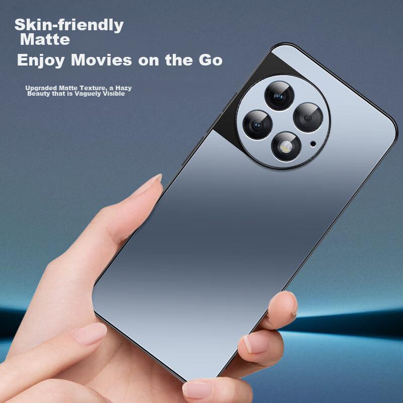 OnePlus ACE2Pro Phone Case, Full Lens Protection, AG Frosted Anti-Drop Soft, OnePlus Solid Color Simple Stylen, Outer, Graphite Black