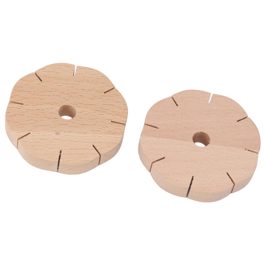 2 szt. Dyski do sznurkowania z drewna, okrągłe, DIY, do plecenia bransoletek, narzędzia do tablicy tkackiej