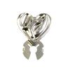 Metallic Heart Alloy Button Covers Decorative Cufflinks Clip for Men Women Uniform Dress Shirt Daily Outfit Decoration