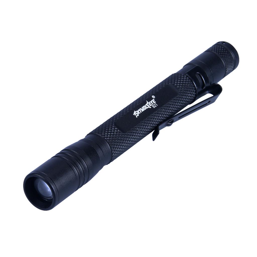 Mini Lampe Torche LED Zoomable – Format Stylo, Aluminium, 120 Lumens (Neuf)
