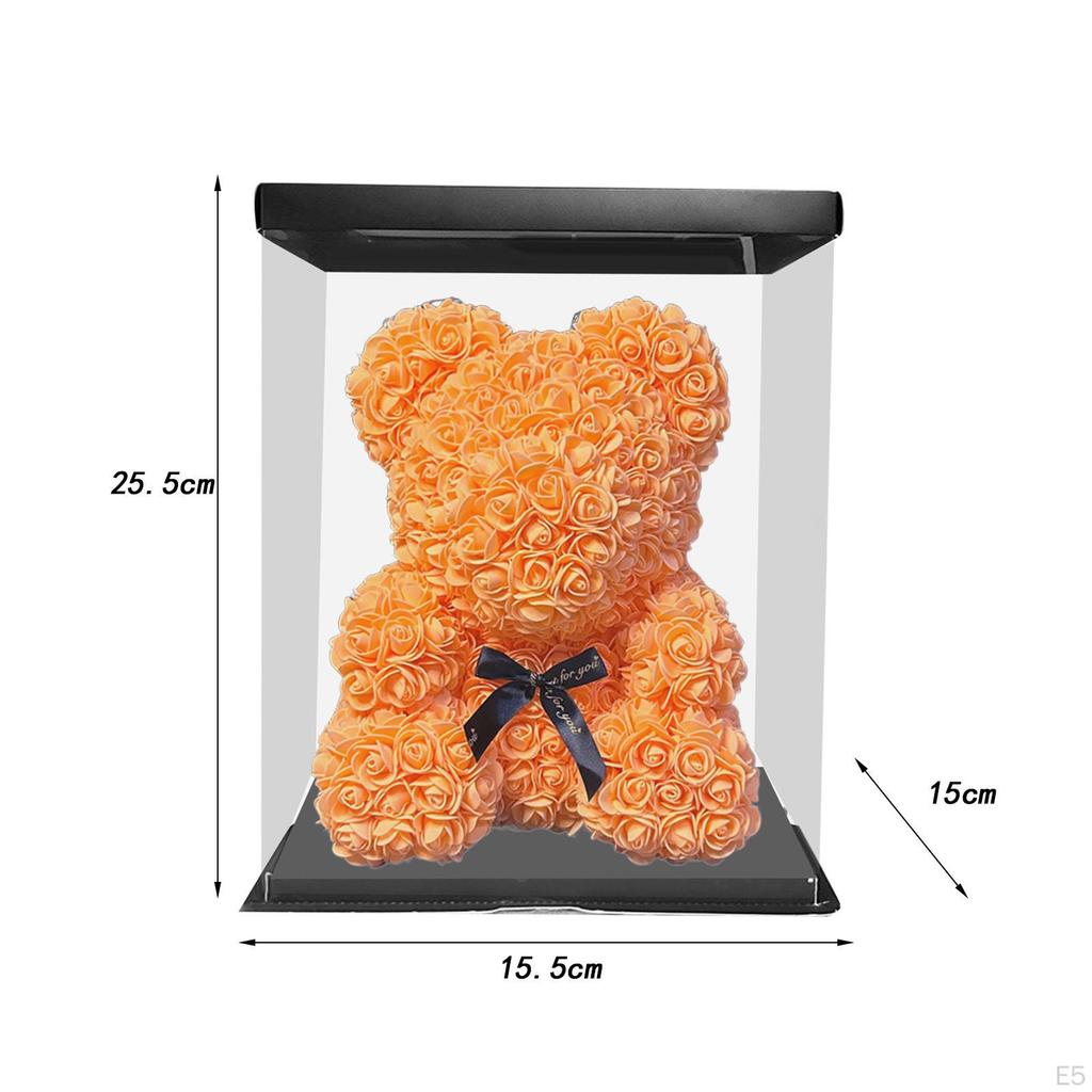 Kreativer Schaumstoffblumenbär in einer Schachtel für Muttertagsgeschenke an geliebte Menschen