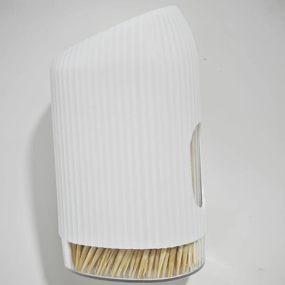 1pc Compact Modern Toothpick Holder - Durable Plastic Kitchen & Dining Room Decor, Space-Saving Design with Rounded Edges