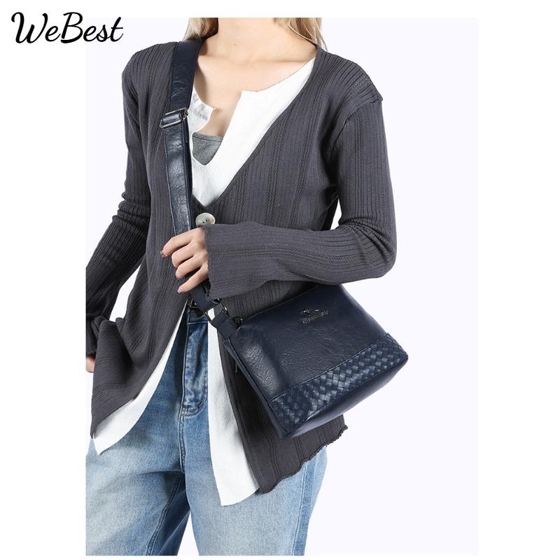 

Simple and Versatile Women s Woven Crossbody Bag чёрный