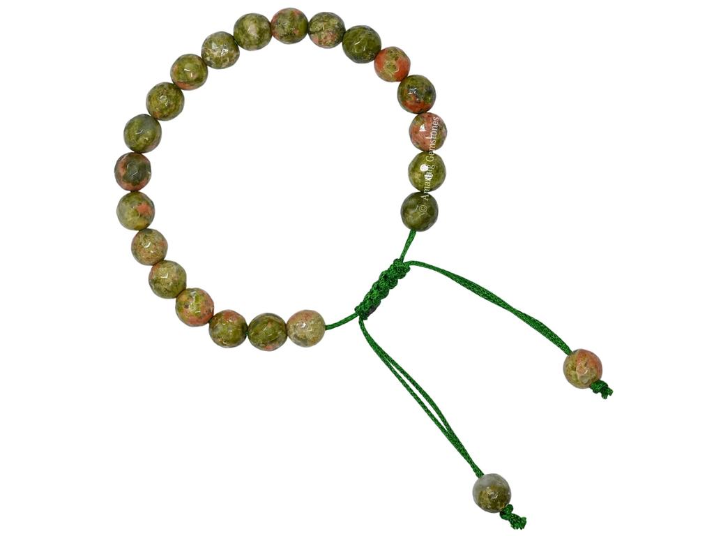 Crystal Heaven Unakite Bracelet For Women Men With Healing Crystal And Reiki Stone - Beautiful Gemstone Faceted Beaded Bracelet For Balance, Harm
