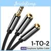 Splitter 35mm Cable Headphone Male To 2 Female Jack 35mm Extension Cable Aux Adapter For Phone Laptop Mp3 Audio Splitter Cable