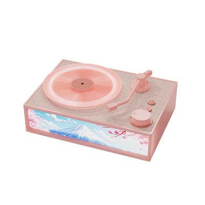 Drahtloser BT-Lautsprecher Aroma Desktop Record Player Lautsprecher LED Nachtlicht mit 10ml ätherischem Öl für