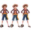 One Piece Anime Figure Confident Smiley Luffy Three Form Face Changing Doll Action Figurine Model Toys Kits PVC Model Dolls