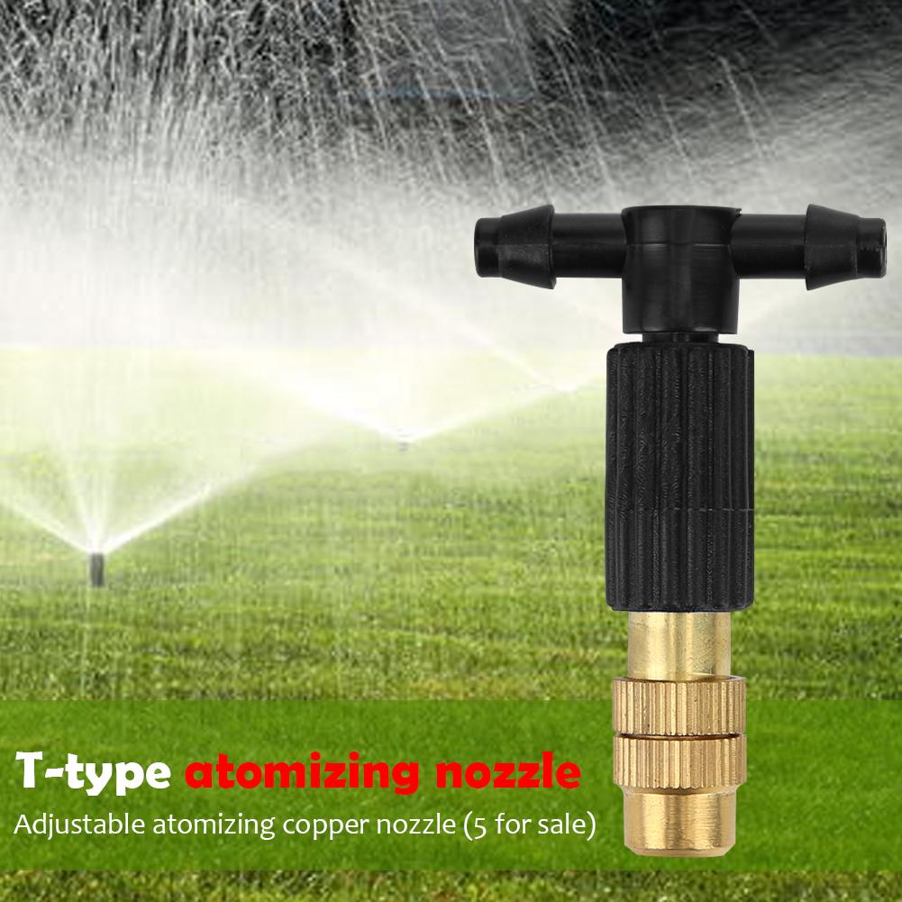 5-100PCS Misting Brass Nozzle 4/7 Dripper Drip Head Garden Irrigation Watering Atomizer Nozzles Adjustable Garden Sprinkler Head