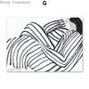 Minimalist Style Abstract Line Curve Think Girl Wall Art Print Canvas, Nordic Poster, Picture for Living Room Decor