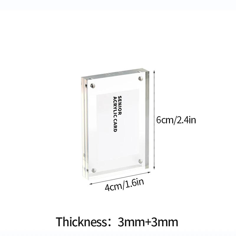 Transparent Acrylic Picture Photo Frame Magnetic Photocard Holder Kpop Idol CD Card Display Stand Desktop Ornament Decor  Gifts
