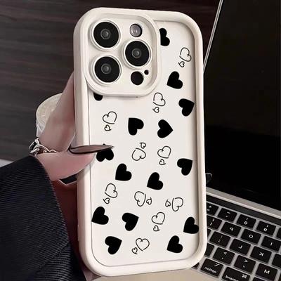 Love Heart Print Case For Samsung Galaxy S25 S23 S24 Ultra A16 A15 A32 A35 A55 S22 S21 FE Plus A53 A13 A33 5G A34 A54 A14 Cover