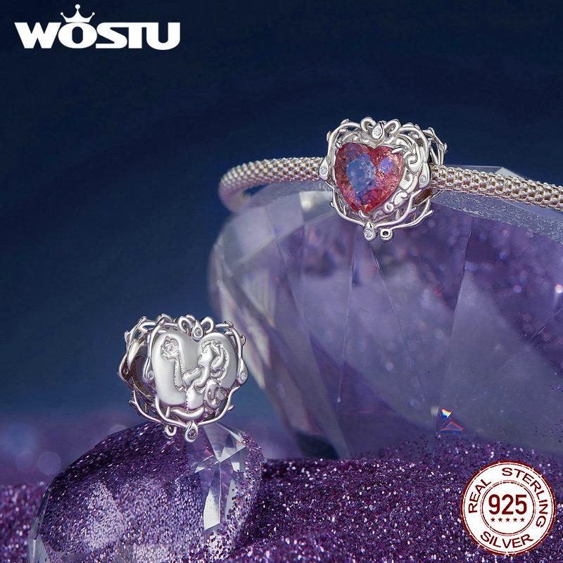 WOSTU 2024 neue 925 Sterling Silber Magic Castle Charm Perlen passen Charm Armband Schmuck DIY 925 Bamoer Charm Perlen