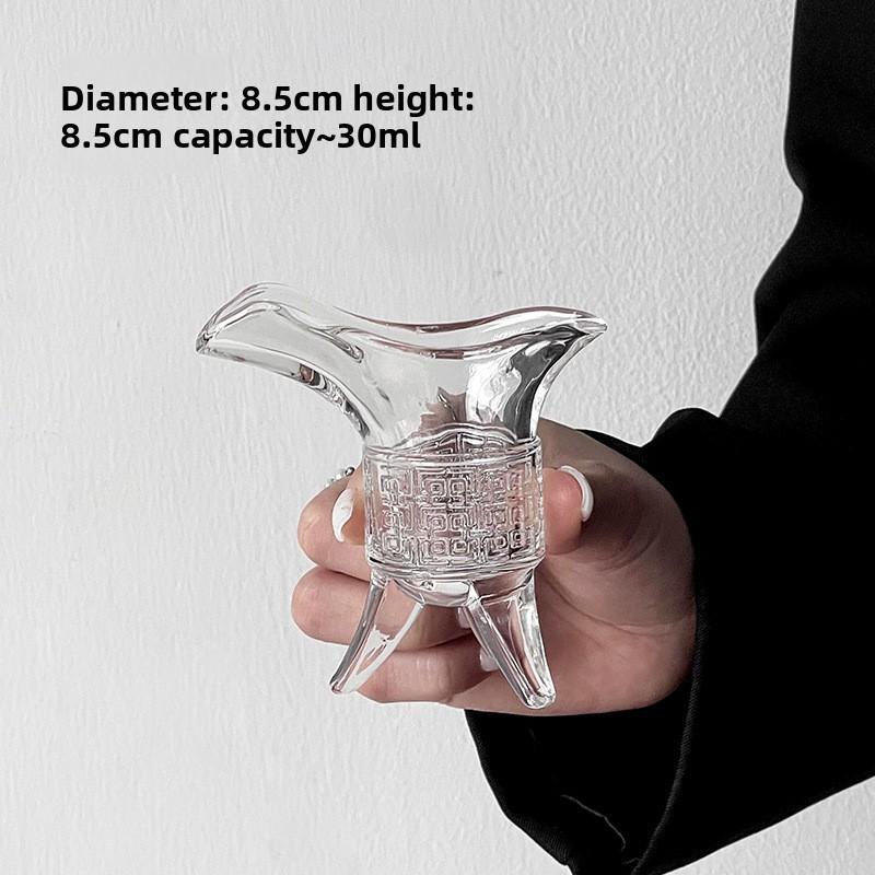 Funny Antique Qin Shi Huang Teacup Cup Jazz Cup Ancient Emperor Three-legged Cup Creative Wine Glass Glass