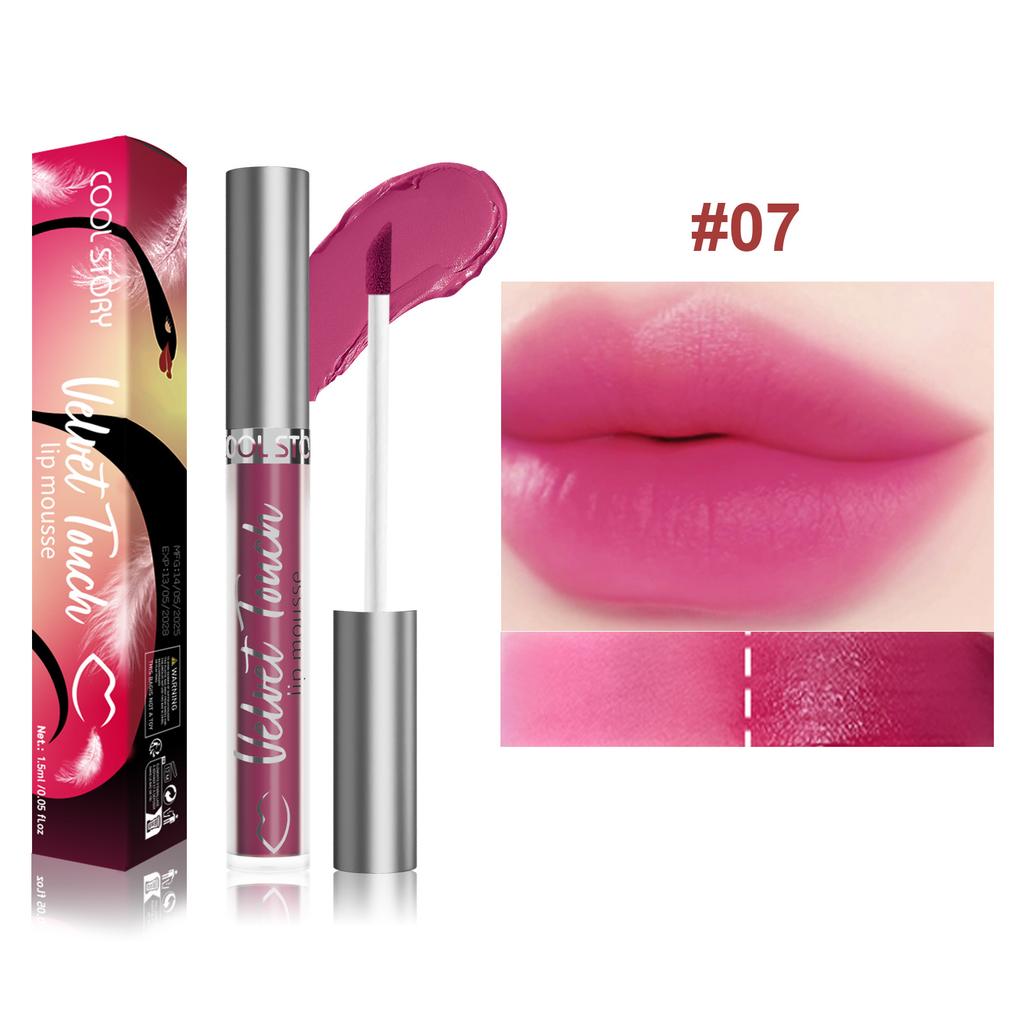 9-color Velvet Sexy Lip Gloss Refreshing and Moisturizing Lip Gloss Long-lasting Color-retaining Liquid Lipstick Waterproof Mist Lip Gloss