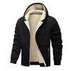 Autumn and Winter New Coat Lamb Wool Thickened Coat Cardigan Hooded European Size Lamb Wool Casual Sweater