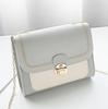 1 Pcs New Korean Style New Fashion Small Square PVC Bag Versatile Ins Color Block Single Shoulder Crossbody Chain for Women's