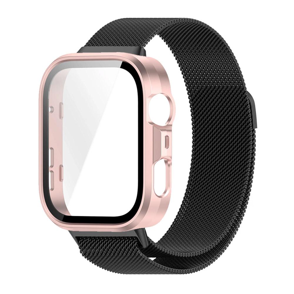 PC-Gehäuse + Metall-Mailänder Armband für Huawei Watch Fit 3/4/4 Pro Displayschutz-Stoßfänger Bequemes Armband für Huawei Watch Fit 4 Pro