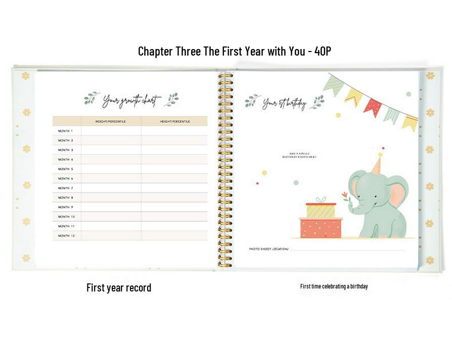 Cross-border Baby Growth Record: Photo Diary & Children's Notebook