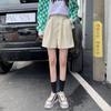 Corduroy Shorts for Women Autumn Winter Vintage Style Clothing Solid Wide-leg Shorts Casual Elastic Waist A-line Pants