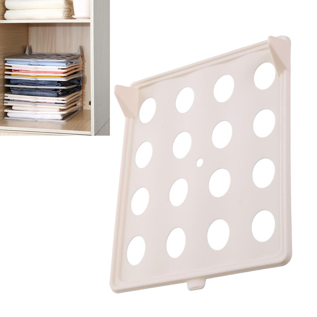 Clothes Organizer Tray Innovative Household T Shirt Clothing Folding Storage Shelf Rack Yellow