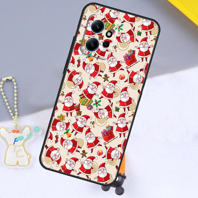 Christmas Santas seamless Deer Case For Xiaomi Redmi Note 14 13 9 10 11 12 15 Pro Plus Cover For Redmi 15 C 13C 12C 10C 14C