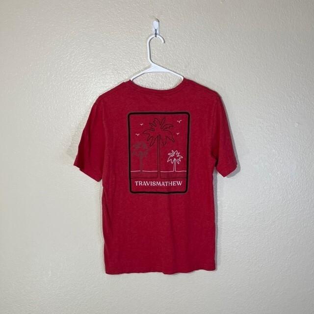 Travis Mathew Shirt Mens Small Tee Graphic Logo Pima Cotton Short Sleeve Red XXL