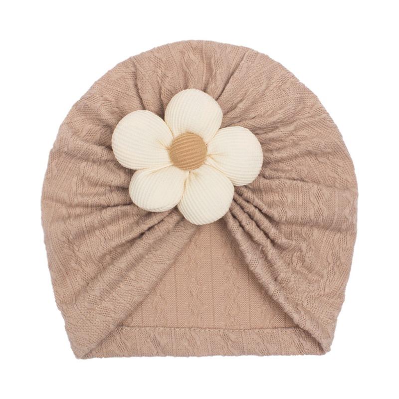 Autumn New Baby Solid Color Jacquard Hat, Baby Soft and Comfortable Flower Hat, Baby Hat