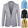 Moda Uomo Tinta Unita Manica Lunga Revers Slim Fit Blazer Abito Cappotto Soprabito
