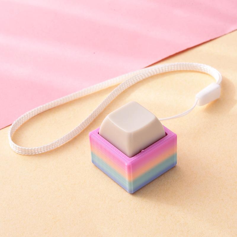 Portable Pocket Stress Relieving Toy with Button Lanyard Anxiety Alleviation for Daily Commute Travel Gifts