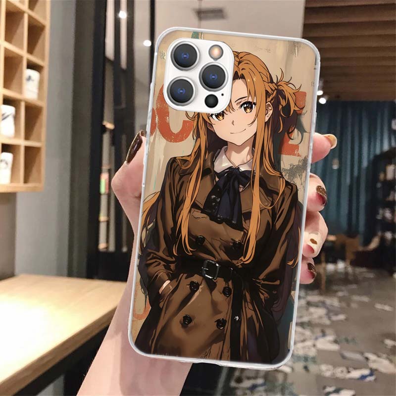 Anime Sword Art Online SAO Soft Phone Case For iPhone 16 15 14 13 12 11 Pro Max X XR XS 7 Plus 8 + SE 16Max Pattern Customized C