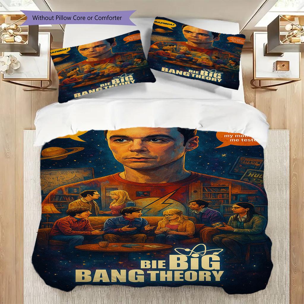 Big Bang Theory Bazinga Home Soft Sofa Cover Blanket Down Pillowcase Duvet Cover Without Core Bedding