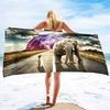 African Elephant Series Seaside Resort Beach Towel Swimming Bath Towel Sports Towel