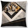New Colorful Blocks Layers Stripes Geometric Combination Gold Lines Gorgeous Prints Cushion Cover Throw Pillow Case