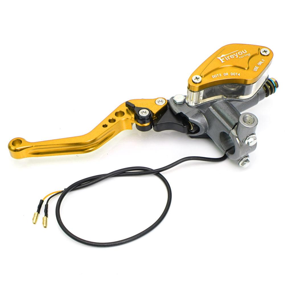 Motorcycle Hydraulic Brake Clutch Lever Pump Front Master Cylinder for Motocross Dirt Pit Bike ATV Quad Moped Buggy Go Kart
