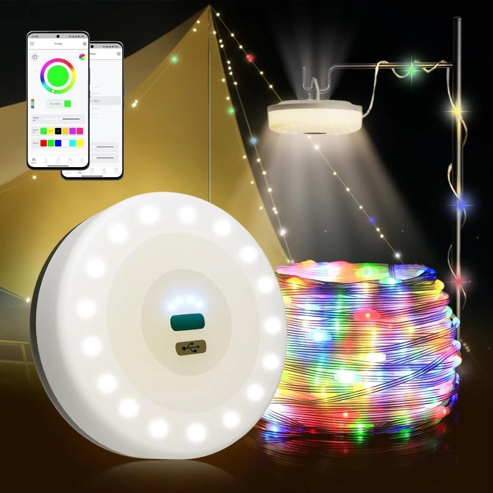 Waterproof Camping String Light Retractable Fairy Lights Christmas Light String  Festival Decor