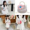 Cute Pu Leather Children's Handbag With Floral Sequins Princess Series Shoulder Bag For Toddlers
