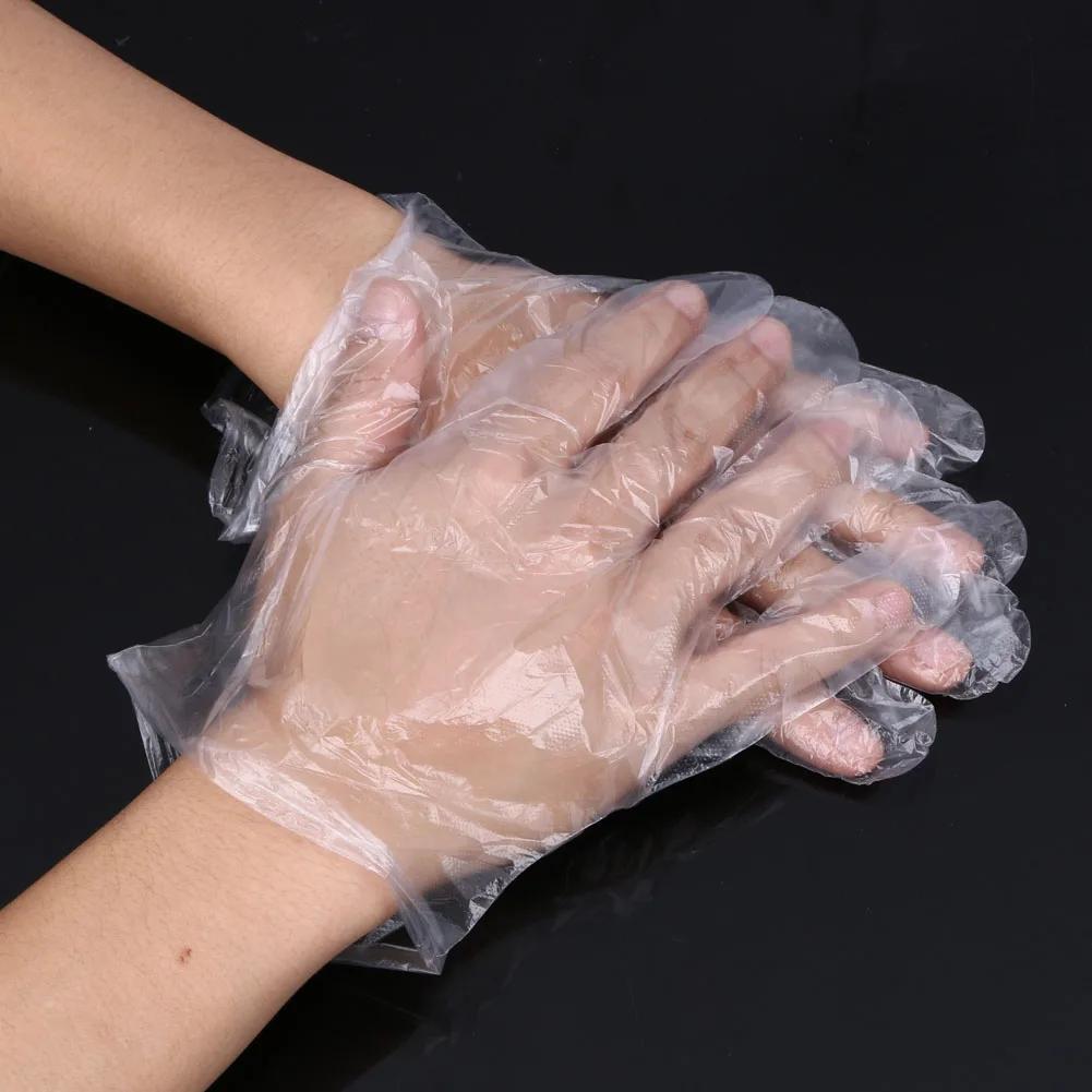 3000-100 Stück Einweg-Handschuhe Plastikhandschuhe Transparent Küchen-Badezimmer-Reinigungshandschuhe Für DIY Kochen Küchenzubehör
