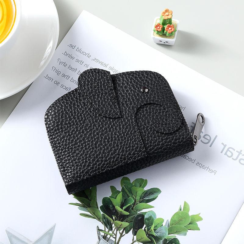 Pu Leather Elephant Money Bag Women Coin Purse With Key Ring Multifunctional Zipper Storage Bags Key Case