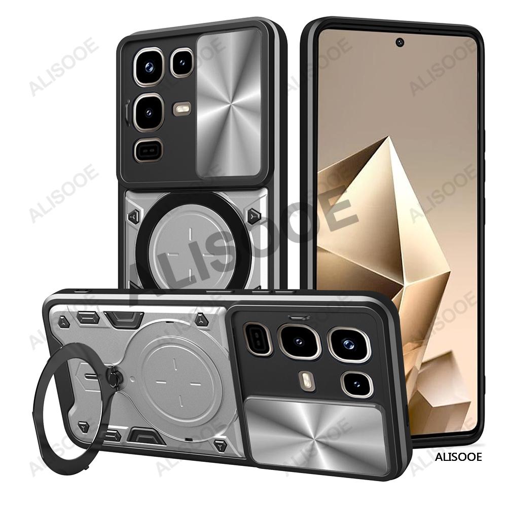 Funda for Infinix Note 50 Pro 4G Note 50X 50S Case Slide Camera Ring Stand Protect Cover for Infinix Note 50 Pro+ Plus 5G Capa