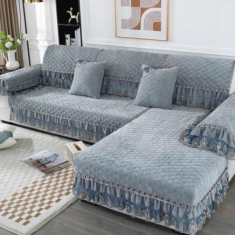 Alfombra de Sofá Chenilla Jacquard Antideslizante Minimalista Moderna Toalla para Respaldo Lujo Ligero Decoración para Sala de Estar del Hogar Cubre Sofá Suave